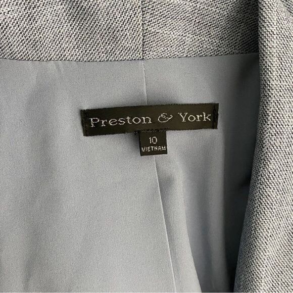 Preston & York Skirt Suit Size 10 Blue - Picture 7 of 9